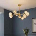 110v Glass Copper Ra75 IP44 Modern Pendant Lamp