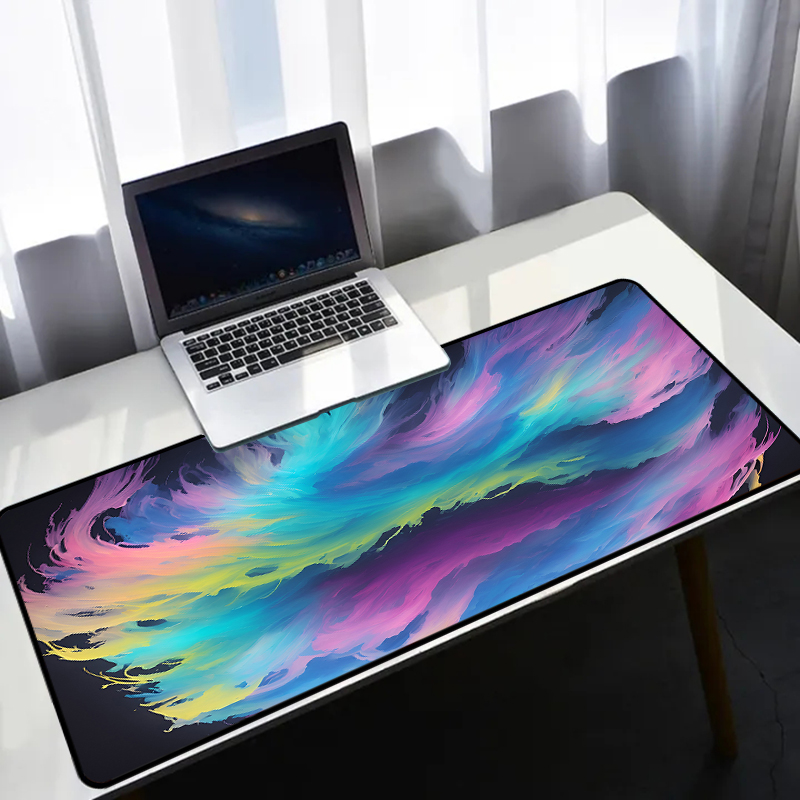 Stock Custom Large Size 400x900 Desk Mats Iridescent Printed Logo Pc Accessories Gaming Personalized Mouse Pad
