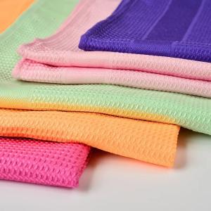 Wholesale KILINE Ultra Soft Lint-Free Waffle Weave Microfiber Tea Towel Microfiber Glass Polishing Cleaning Cloths Absorbent Kitchen Towels from china suppliers