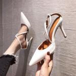 YTH001 Baotou Women'S Sandals Pointed Toe Fashion Buckle Strap Ladies Stiletto