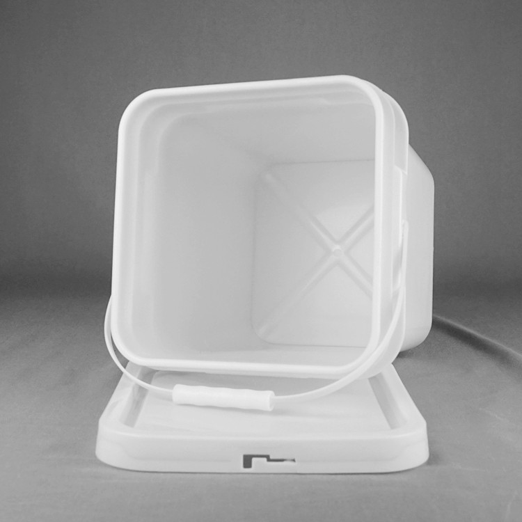 12L Square Food Grade Plastic Bucket Customized With Lid And Handle