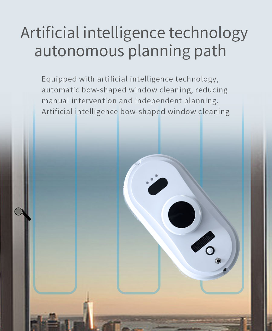 Path Planning Window Cleaner Robot 72W AC110 - 240V Intelligent Window Cleaning Robot