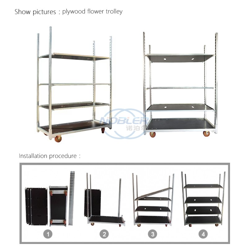 Dutch Plant Trolley Danish Trolley Cc Roll Container Danish Cart Flower Shipping Rack