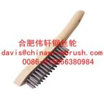 3 Row (3*16) Metal Wire Wooden Handle Brush