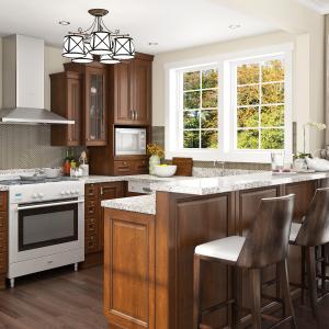 Wholesale Natural Wood Prefabricated Cabinets Kitchen Sink Cupboard Metal Honey Oak from china suppliers
