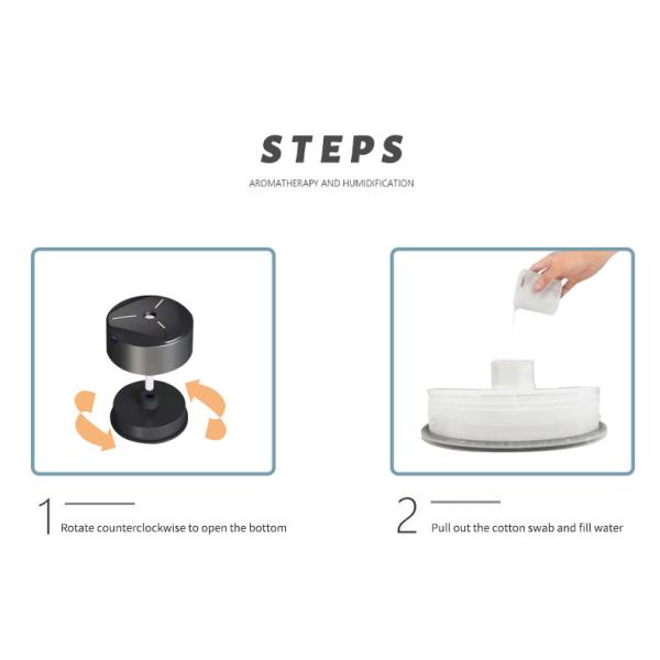 Ultrasonic Car Aromatherapy Diffusers 30ml With Intermittent Continuous Mist