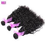 Unprocessed Indian Human Hair , Water Wave Virgin Hair Bundles With Closure