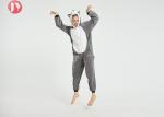 Wholesale Soft Flannel Plush Grey husky kigurumi Adult Onesie Pajamas