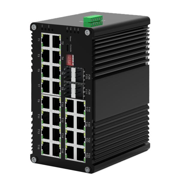 PoE Switch 24 Port 10/100/1000T 802.3at To 4-Port 1000X Gigabit SFP Fiber