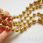 Gold Stainless Steel Metal Bead Ball Curtains Chain For Architectural