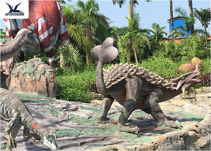 Snow Proof Life Size Fiberglass Statues Replica Dinosaur For Jurassic Dinosaur Park