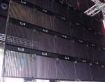 3000 Nits Transparent Led Display , Full Color Electronic Led Curtain Display