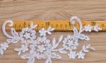 Cord Lace Applique Ivory Color Embroidery Flower for wedding dress