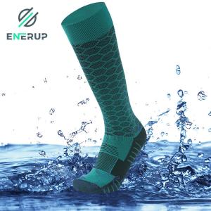 Wholesale Seamless Green Waterproof Running Socks Sublimated Football Socks from china suppliers