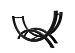 Construction Black Steel Fence Fireside Metal Log Storage Rack 19" Height
