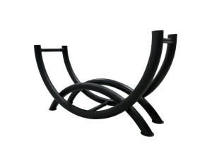 Wholesale Construction Black Steel Fence Fireside Metal Log Storage Rack 19&quot; Height from china suppliers