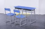Metal Material Double Student Desk And Chair Set For Middle School Classroom