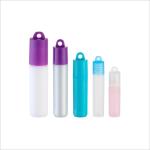 Mini Fancy Cylinder Clear Essential Oil Roller Bottles Stainless Steel Roller