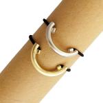Black Stretchy Hair Ties Metal Ponytail Holder Girls Gifts Geometric 4.5x2.5cm