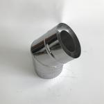 Professional Black Pellet Stove Pipe , Double Wall Pellet Stove Pipe Long