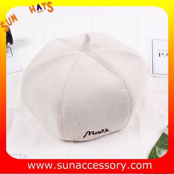 QF17070 Sun Accessory customized corduroy beret hat ,ladies beret hat