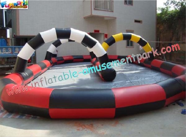Commercial grade 0.55mm PVC tarpaulin Inflatable Race Track Sports Games for