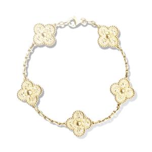 Wholesale Flower Shaped 18K Gold Bracelet 5 Motifs VCARO1IE00 For Girlfriend / Wife from china suppliers