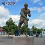 Customized Outdoor Decoration Bronze Boxer Statue Luxury