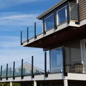 Wholesale Interior Frameless Glass Railing Curved Stairs 10mm 12mm Thick Toughened Glass Balcony Panels Frameless Glass Balustrade For Decking from china suppliers