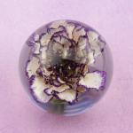 Dia80mm Dia90mm Flower Paperweight Clear Solid Epoxy Resin Sphere