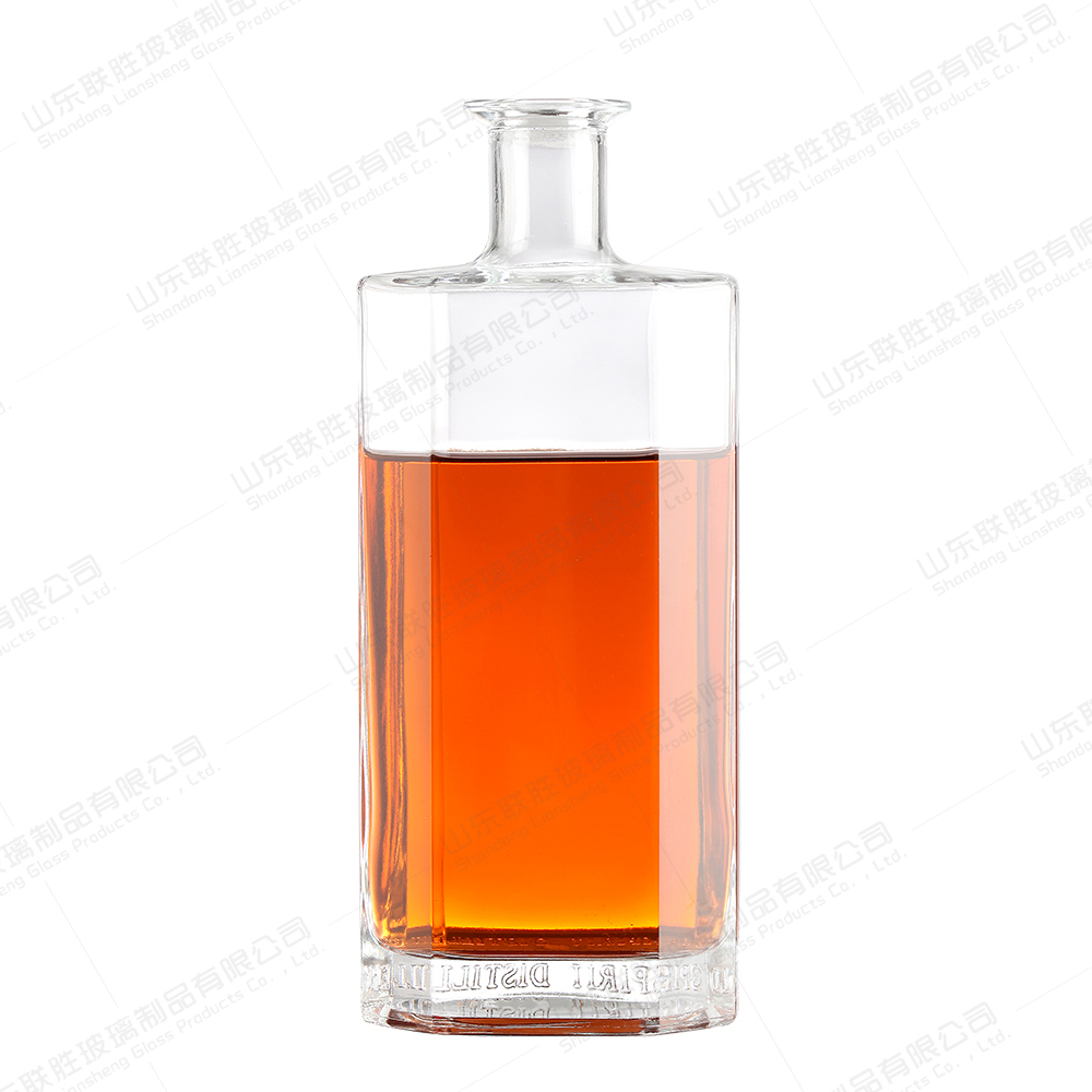 Customized 750ml End XO Transparent Glass Wine Bottle with Rubber Stopper Sealing Type