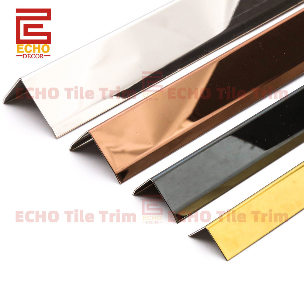 Stainless Steel 90 Degree External Edge Tile Trim