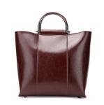 Genuine Cow Leather Handbags for Women Simple Tote Bag Cowhide Daily Bags