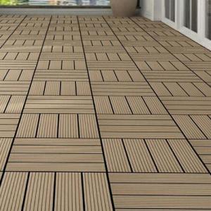 Wholesale Safety Wood Deck Tiles Anti Slip Outdoor Composite Wood Planks from china suppliers