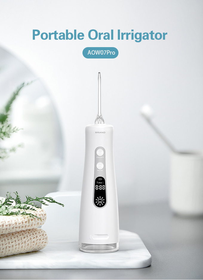 Oral Irrigator Dental Care 350ml Tank Rechargeable USB LED Display Electric Portable Water Flosser