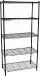 5 Layer Medical Supply Commercial Wire Shelving Storage System In Black 14''x54'