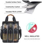 Oxford Insulated Backpack Cooler Bag Bottle Beer Wine Cooler Backpack 10X6X13"