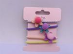 Party Festival Childrens Hair Accessories , Durable Pom Pom Hair Tie 4 Pieces