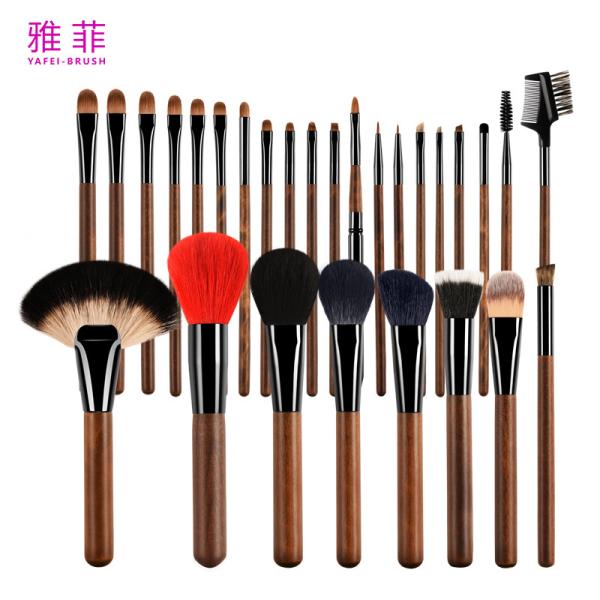 189A0428 Manufacturer 28PCS Animal Hair Copper Tube Wood Handle Custom Logo