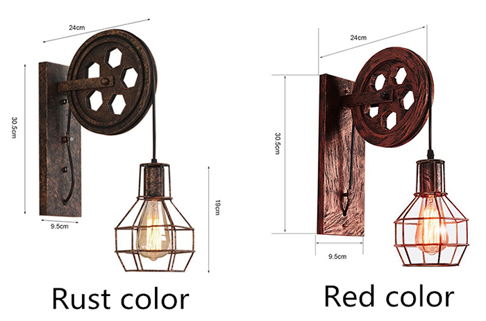 Energy Saving Filament Bulb Wall Lights / Hanging Bulb Wall Light Easy Installation