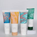 100ml Green Squeeze Tube Offset Printing Cosmetic Container with Screw Flip TOP