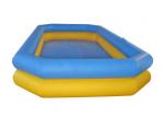 Yellow / Red Portable Rectangular Large PVC Inflatable Water Pool For Outdoor /