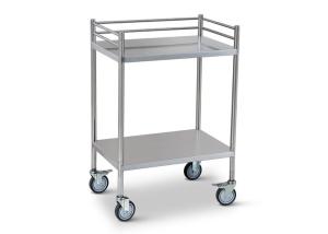 Wholesale Durable Stainless Steel Two Shelf Instrument Trolley One Year Warranty from china suppliers