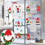 Transparent PVC Snowman Window Stickers 0.1mm Merry Christmas Gift Stickers