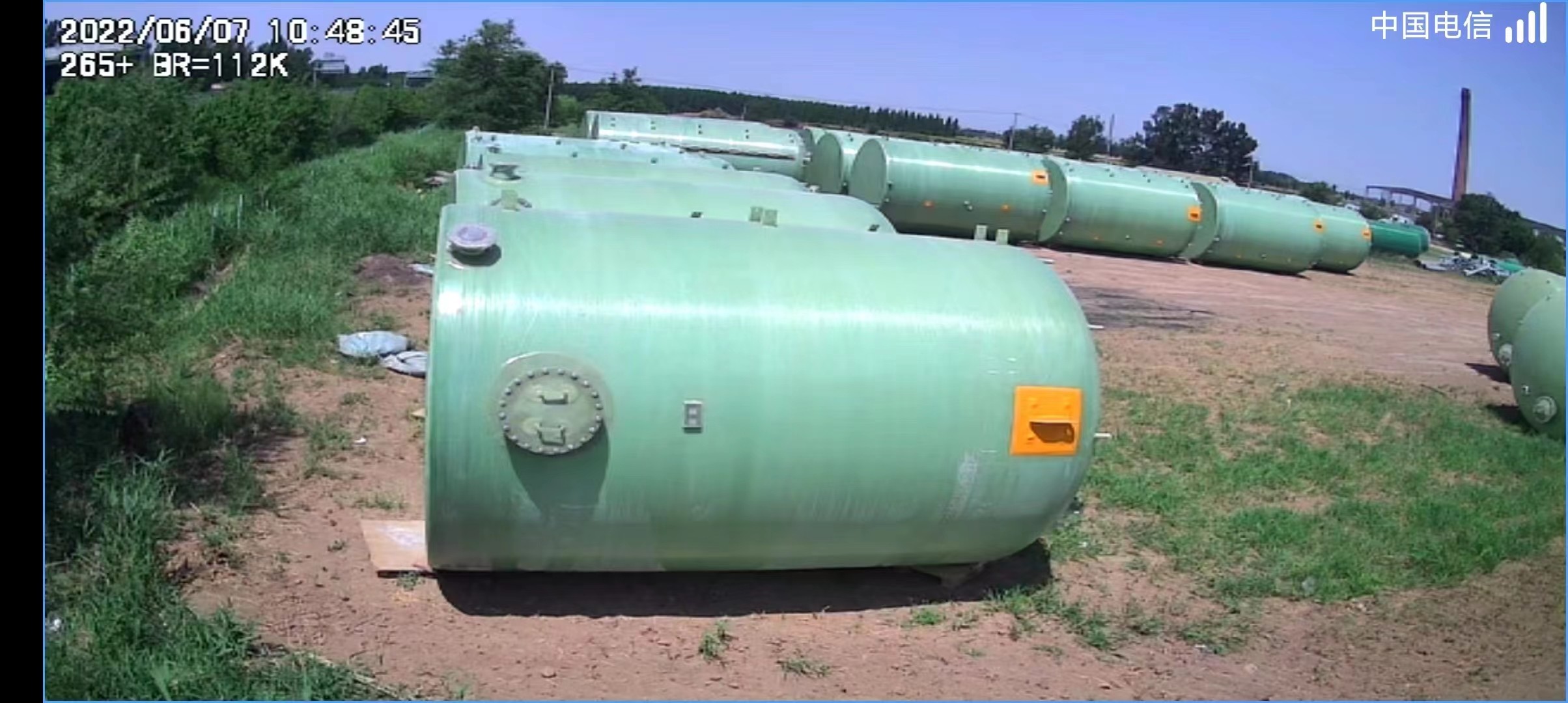2600 Gallon Acid Frp Chemical Storage Tank Customized Colors 1800*4080mm
