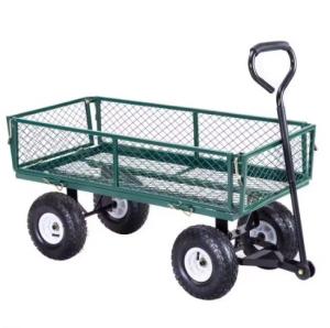 Wholesale Versatile Heavy Duty Mesh Steel Wagon Cart for Beach Farm Lawn Plants 170KGS Capacity from china suppliers