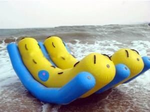 Wholesale Double Tubes Inflatable Floating Seesaw For Seaside Entertainment , Inflatable Water Games from china suppliers