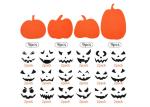 Diy 1pc/Bag Felt Halloween Decoration Pumpkin Face Stickers