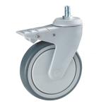 5 Inch Thread Hospital Bed Caster Wheels For Medical Equipment