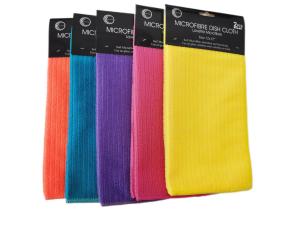 Wholesale Daily Double Sided Microfiber Cleaning Cloths Universal Stripe Towel 30x30cm from china suppliers